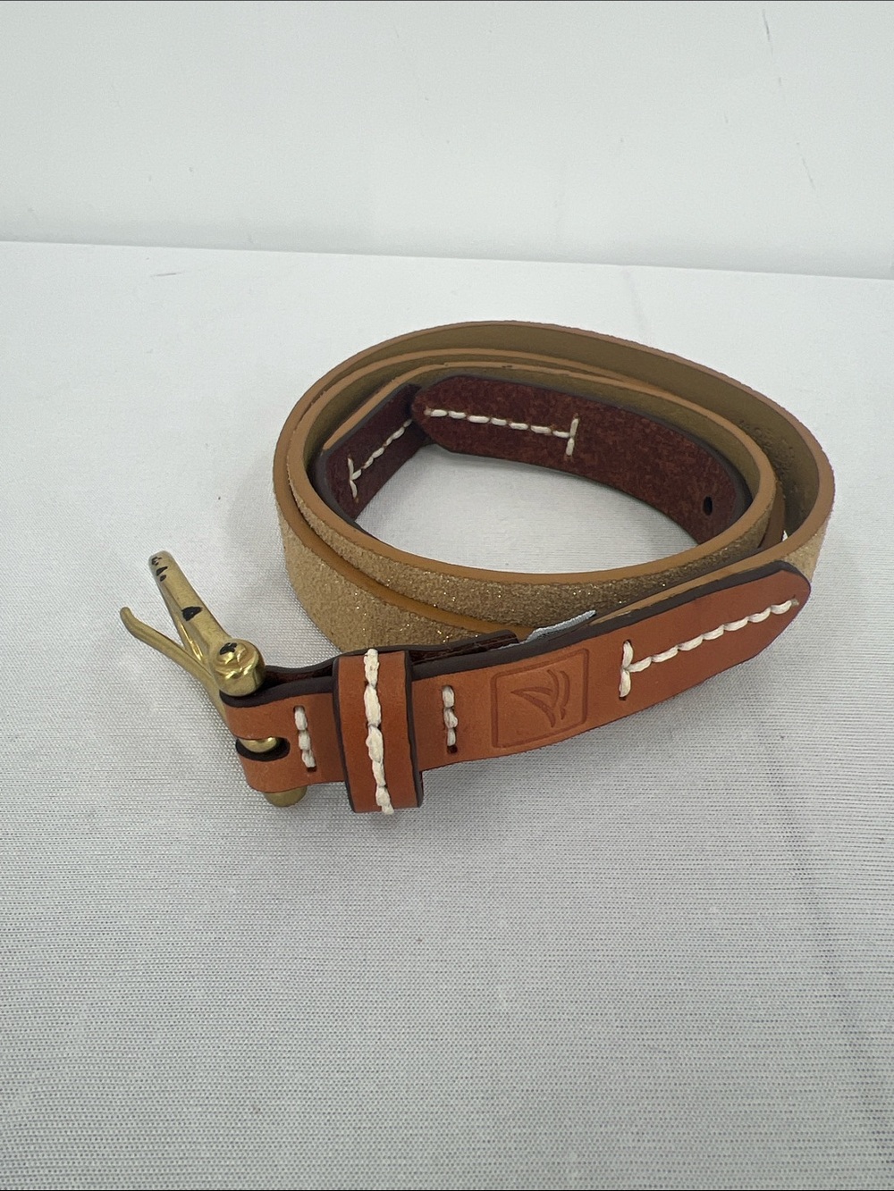 Sperry Gold shimmer belt